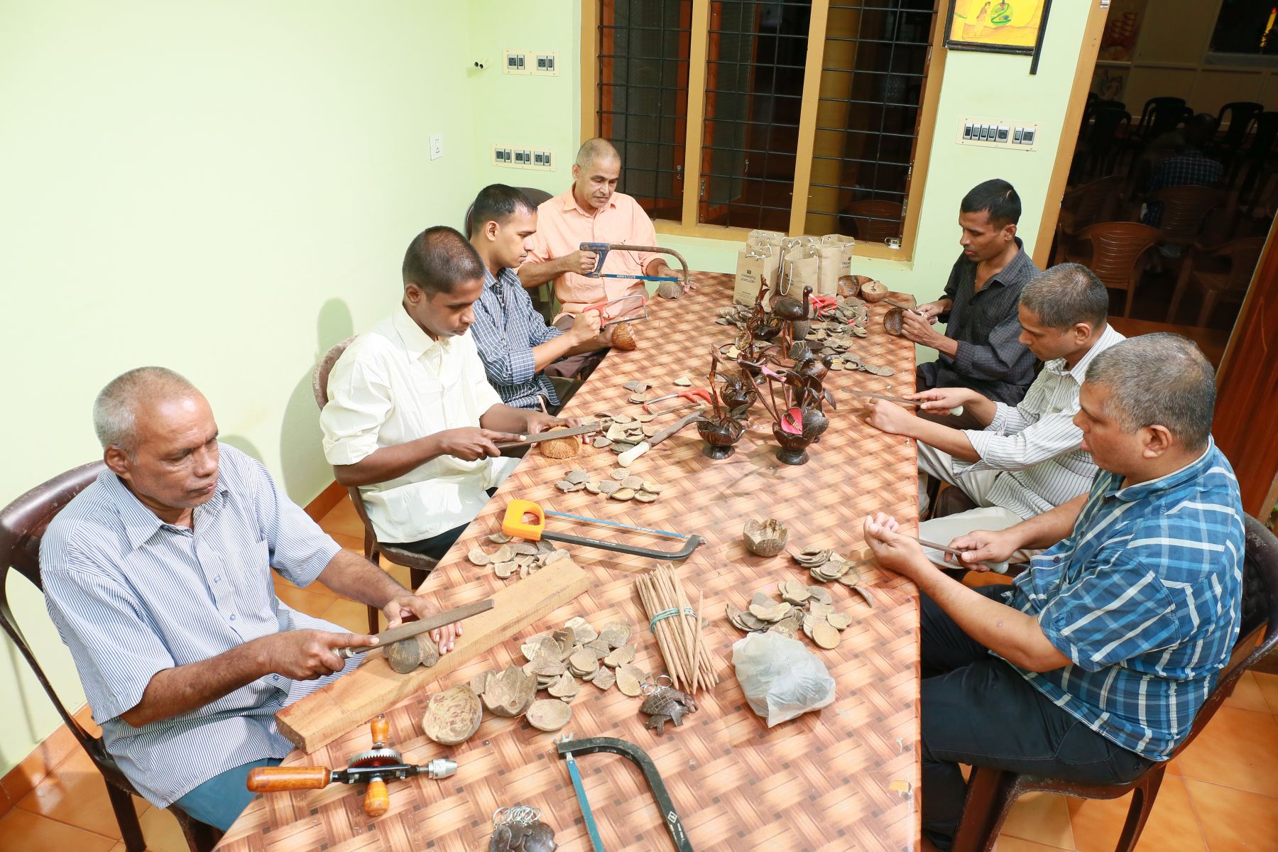 Craft Work with Coconut Shell